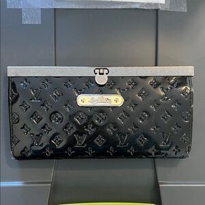 Louis Vuitton Shiny Black Embossed Wallet